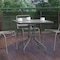 Flash Furniture Barker 31.5'' Silver Square Tempered Glass Metal Table TLH-073A-2-SV-GG - alternate 7